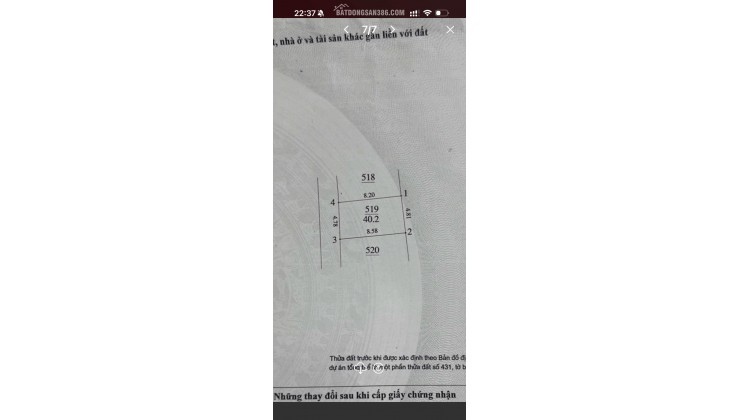 Bán đất Hoa Lâm, Ngô Gia Tự, Long Biên. Ô tô  ngõ thoáng. 43m2. Dưới 5.6 tỷ